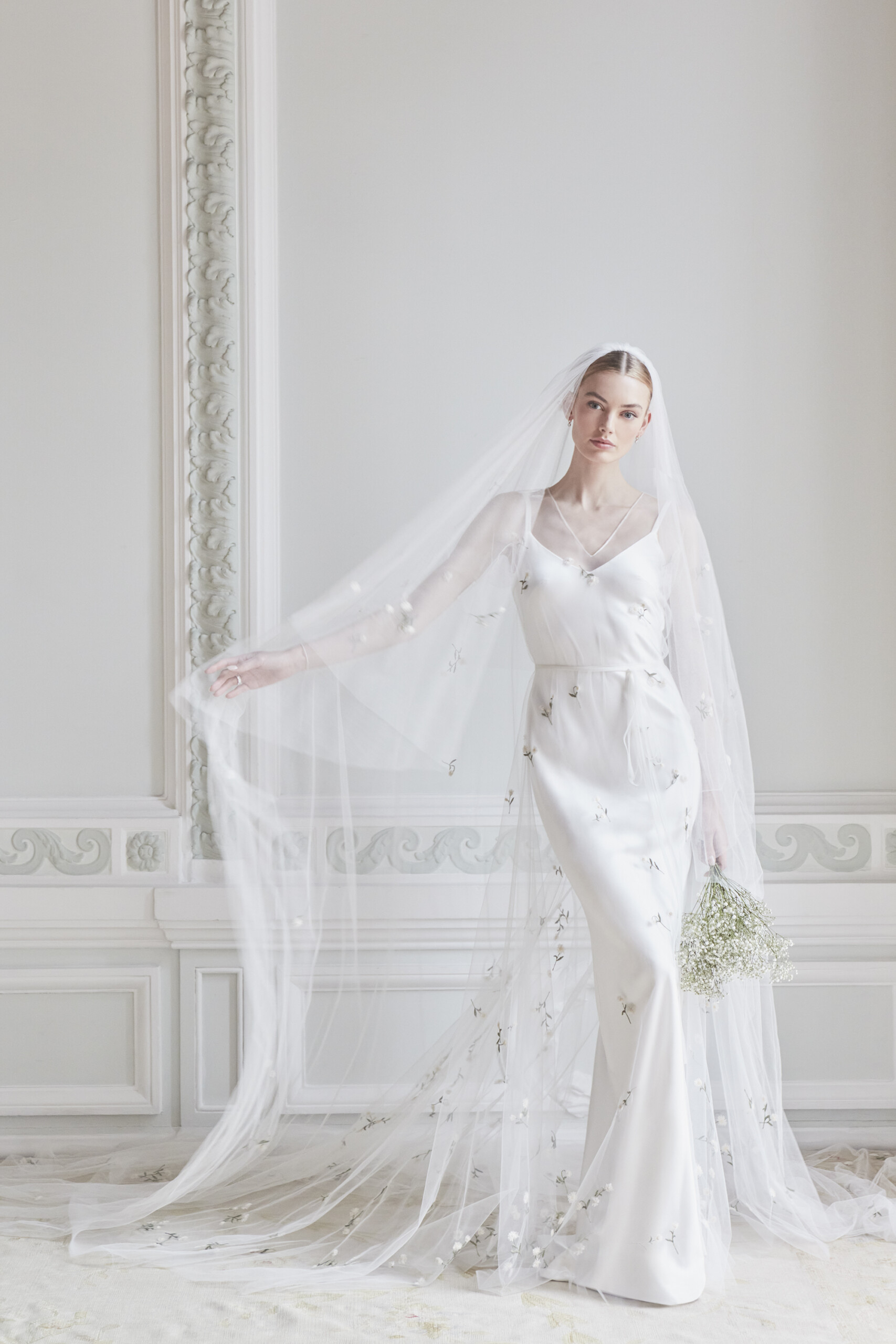 PHILLIPA VEIL, Ivory Single Tier Silk Tulle Wedding Veils