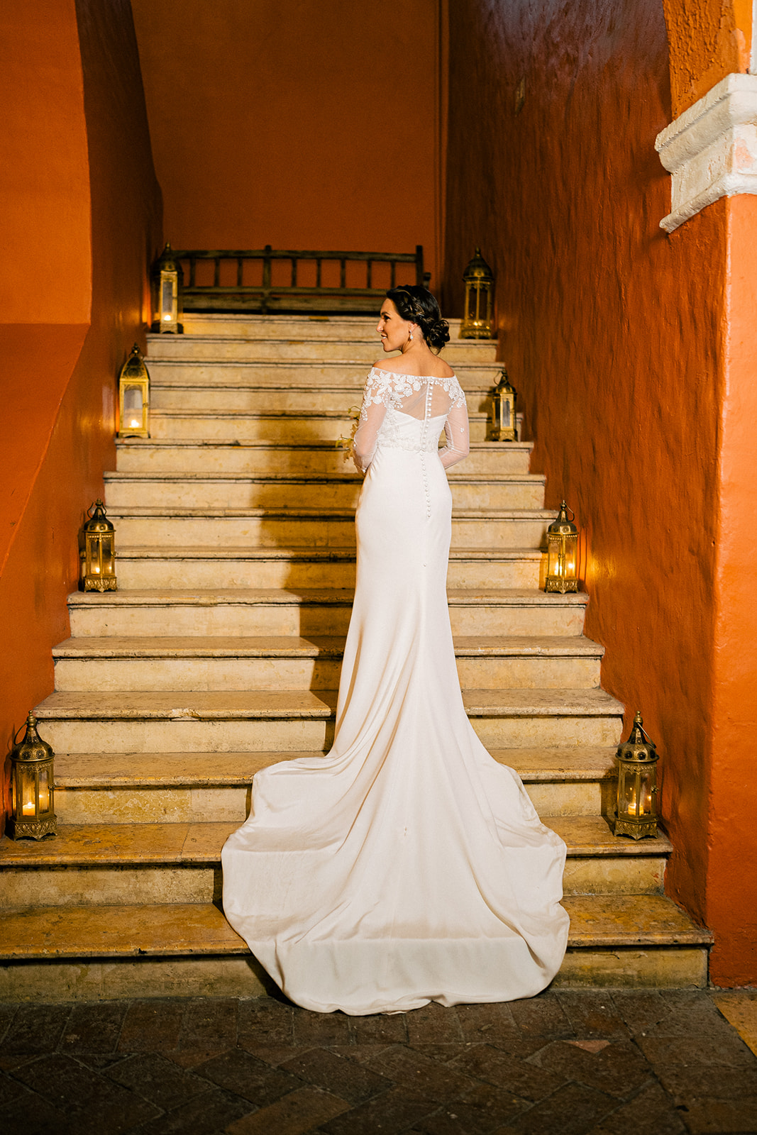 Phillipa_Lepley_bride _Carolina_corseted_ silk_crepe_maidens_ fern_top_off_the_shoulder_neckline_5