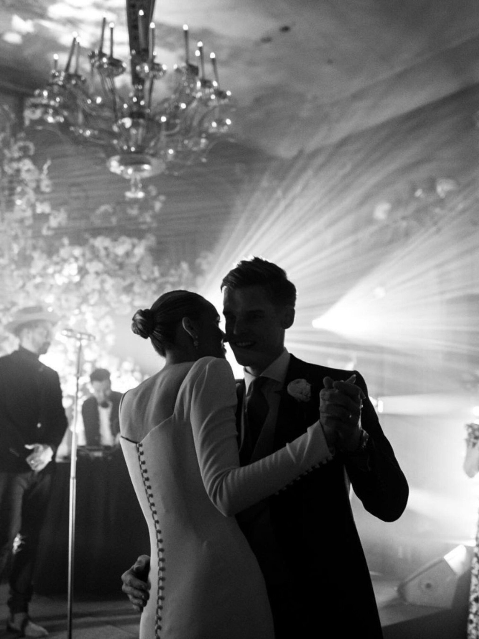 Phillipa Lepley Bride Sophia Silk Crepe Square Neckline Scroll Lace Veil