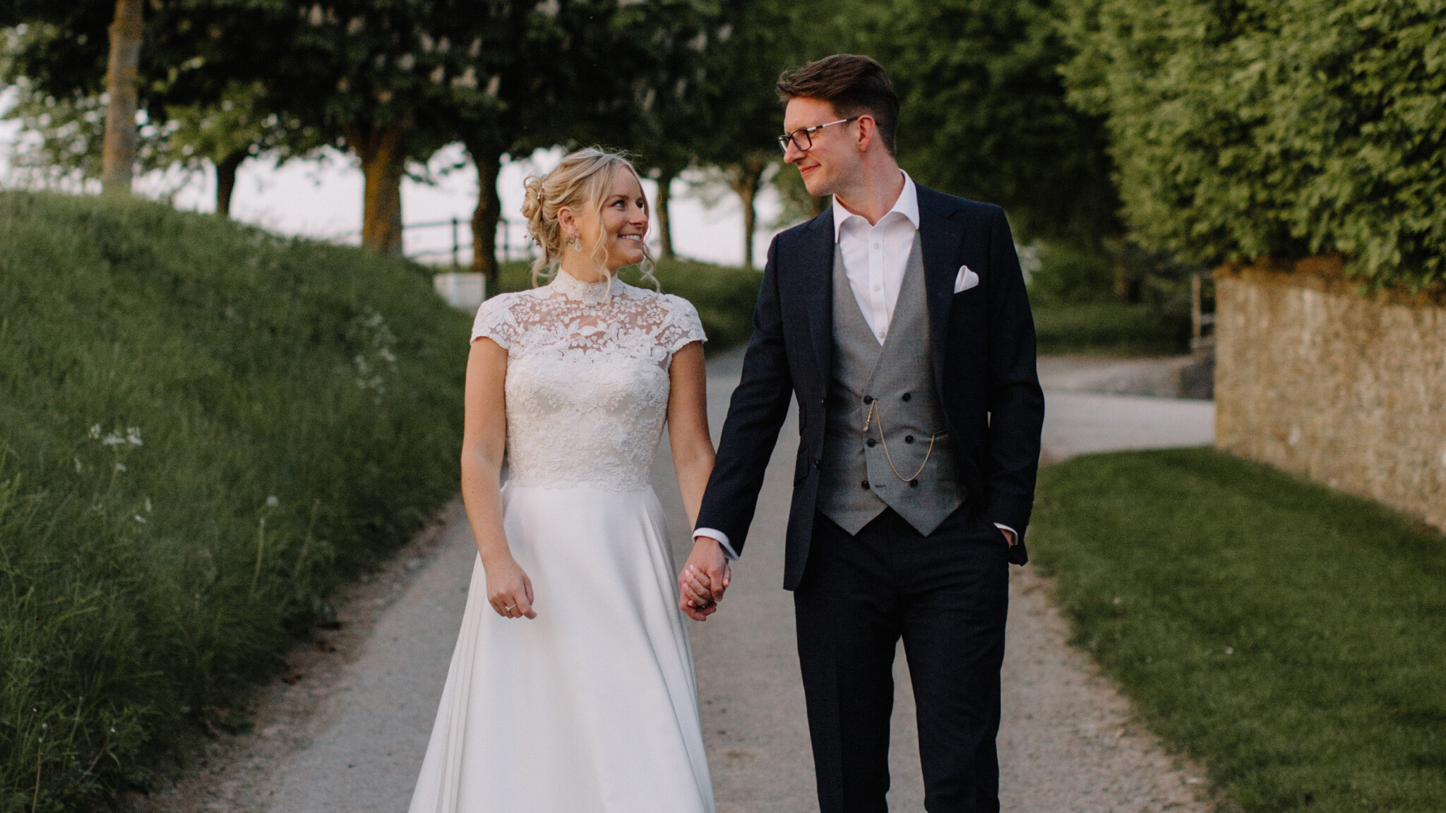 Phillipa Lepley Bride Tabitha High Neck Embroidered Wedding Dress Cap Sleeves