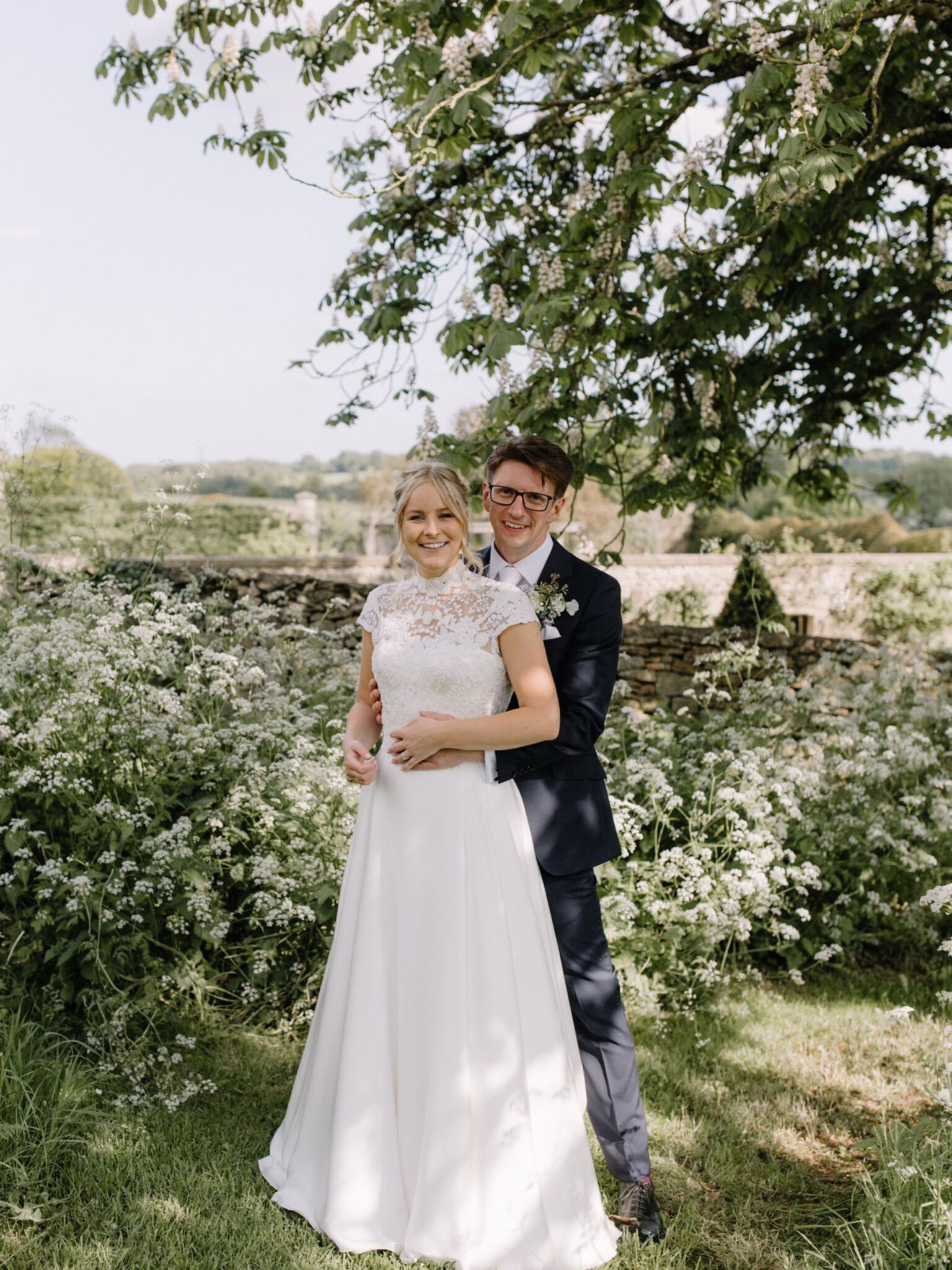 Phillipa Lepley Bride Tabitha High Neck Embroidered Wedding Dress Cap Sleeves