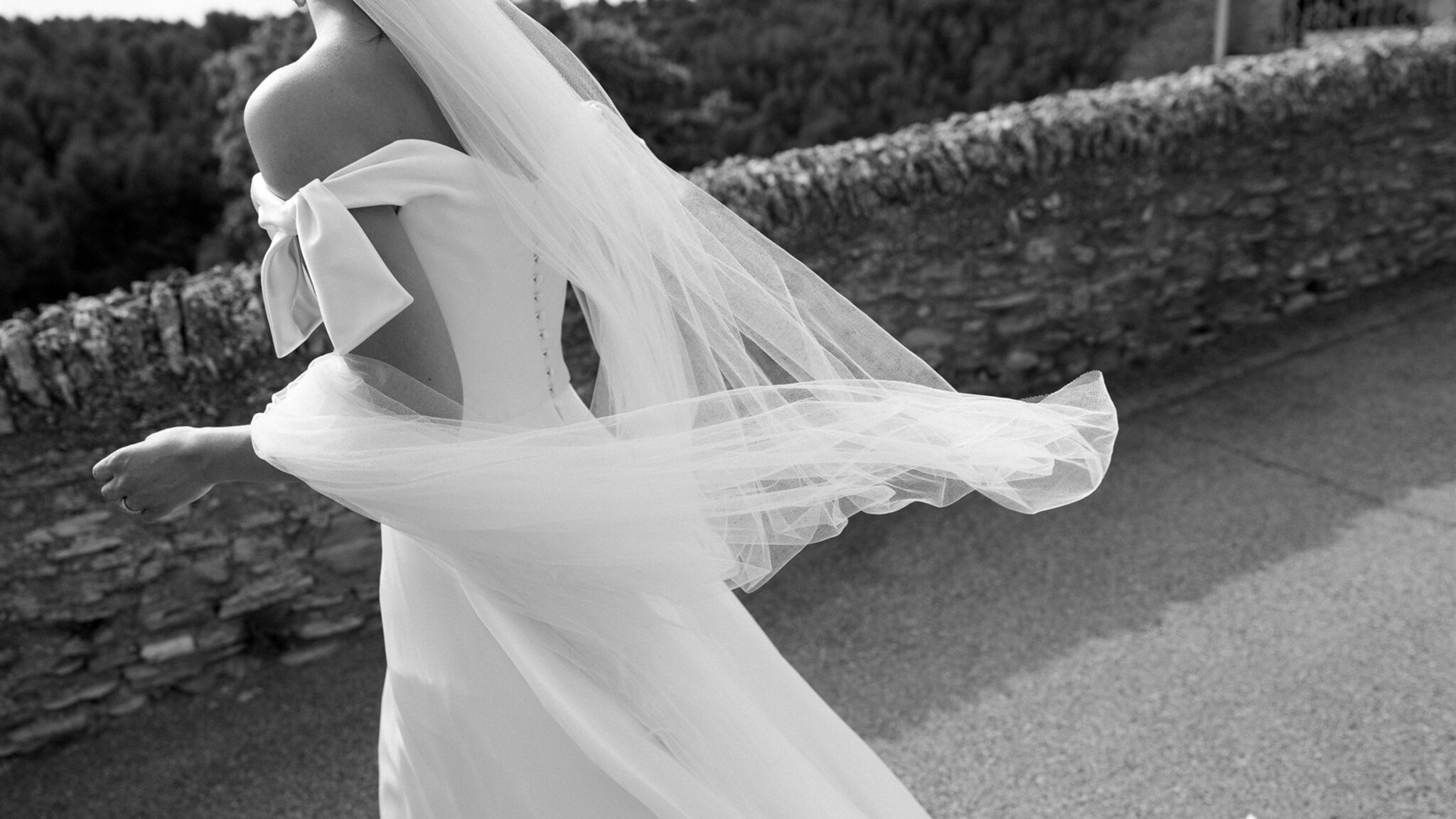 Phillipa Lepley Bride Constance Destination Wedding France Off The Shoulder Satin Couture Wedding Dress