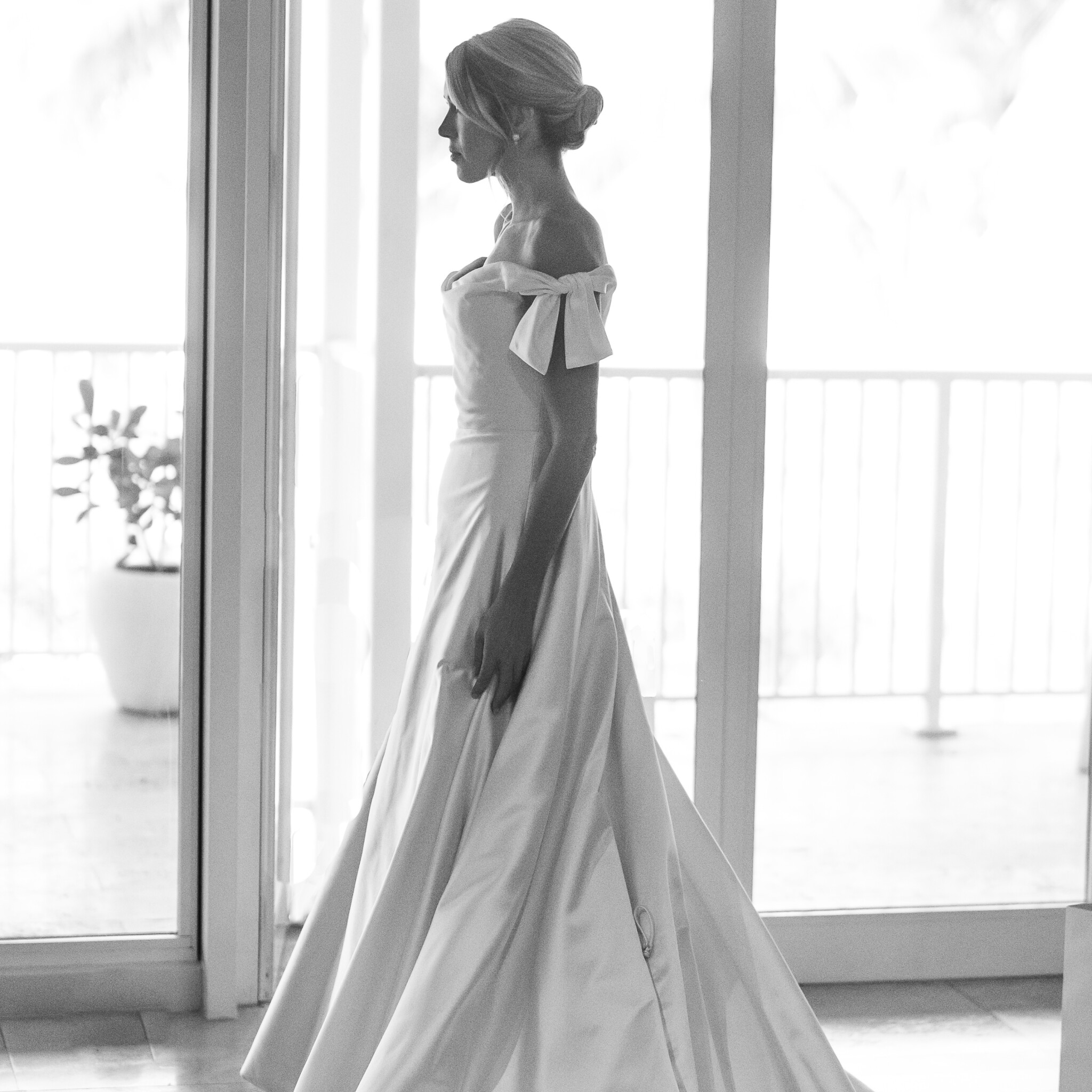 Phillipa Lepley Bride Lizzy Vogue Wedding Satin Off The Shoulder Wedding Dress