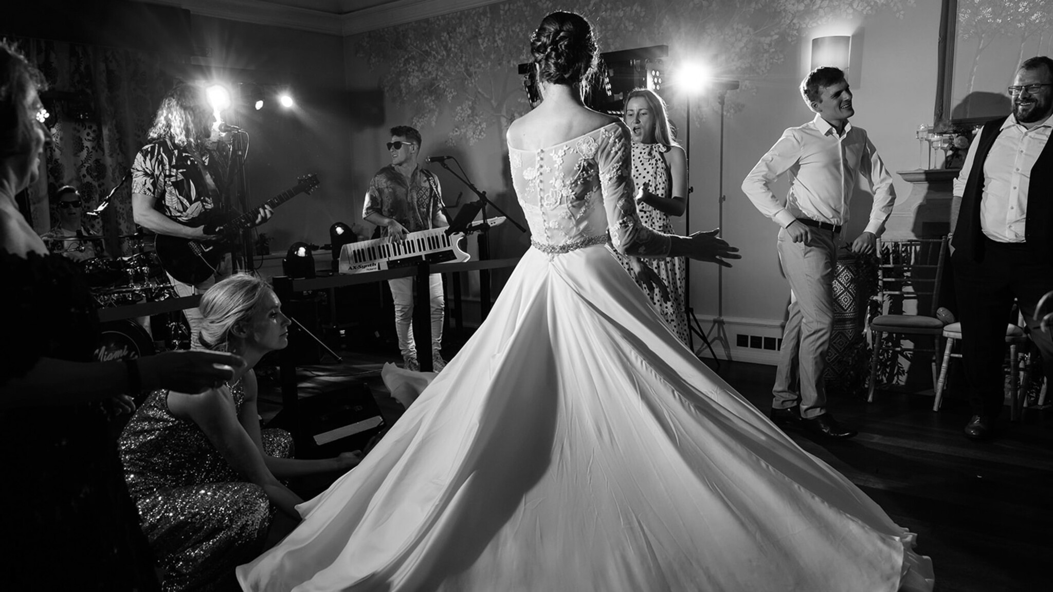 Phillipa Lepley Bride Lily Long Sleeve Embroidered Satin Wedding Dress