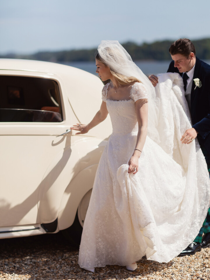 Phillipa Lepley Bride Jemima Lace Wedding Dress Square Neckline
