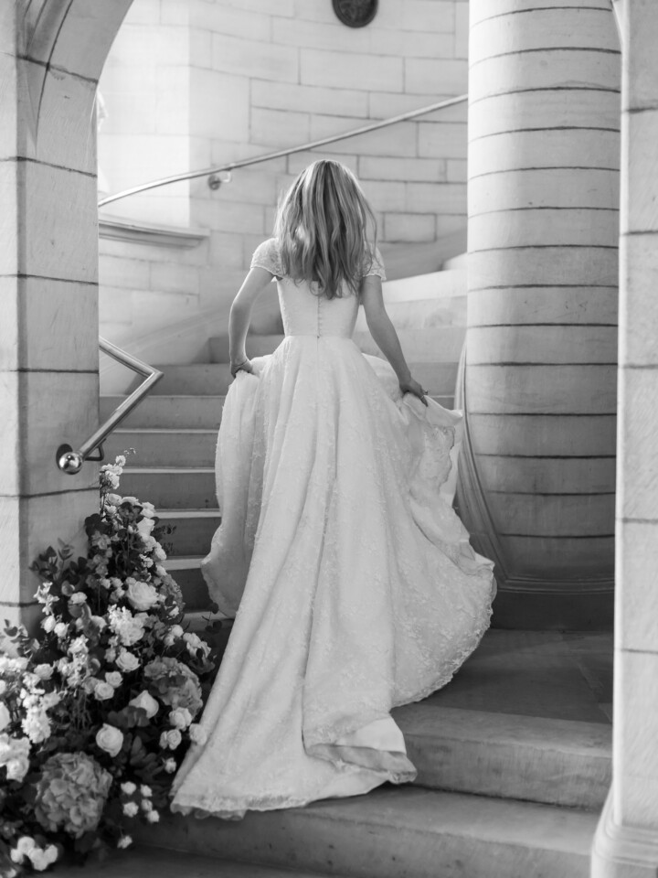 Phillipa Lepley Bride Jemima Lace Wedding Dress Square Neckline