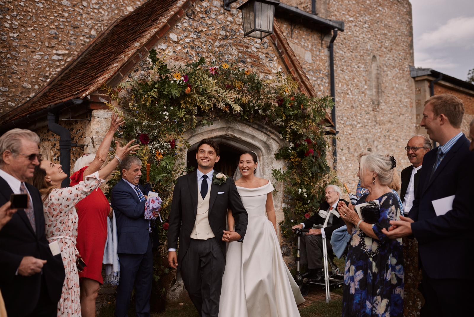 Phillipa_Lepley_Bride_Harriet_Duchess_Satin_Off_The_Shoulder_Wedding_Dress_Colourful_Hand_Embroidered_Wildflower_Meadow_Veil
