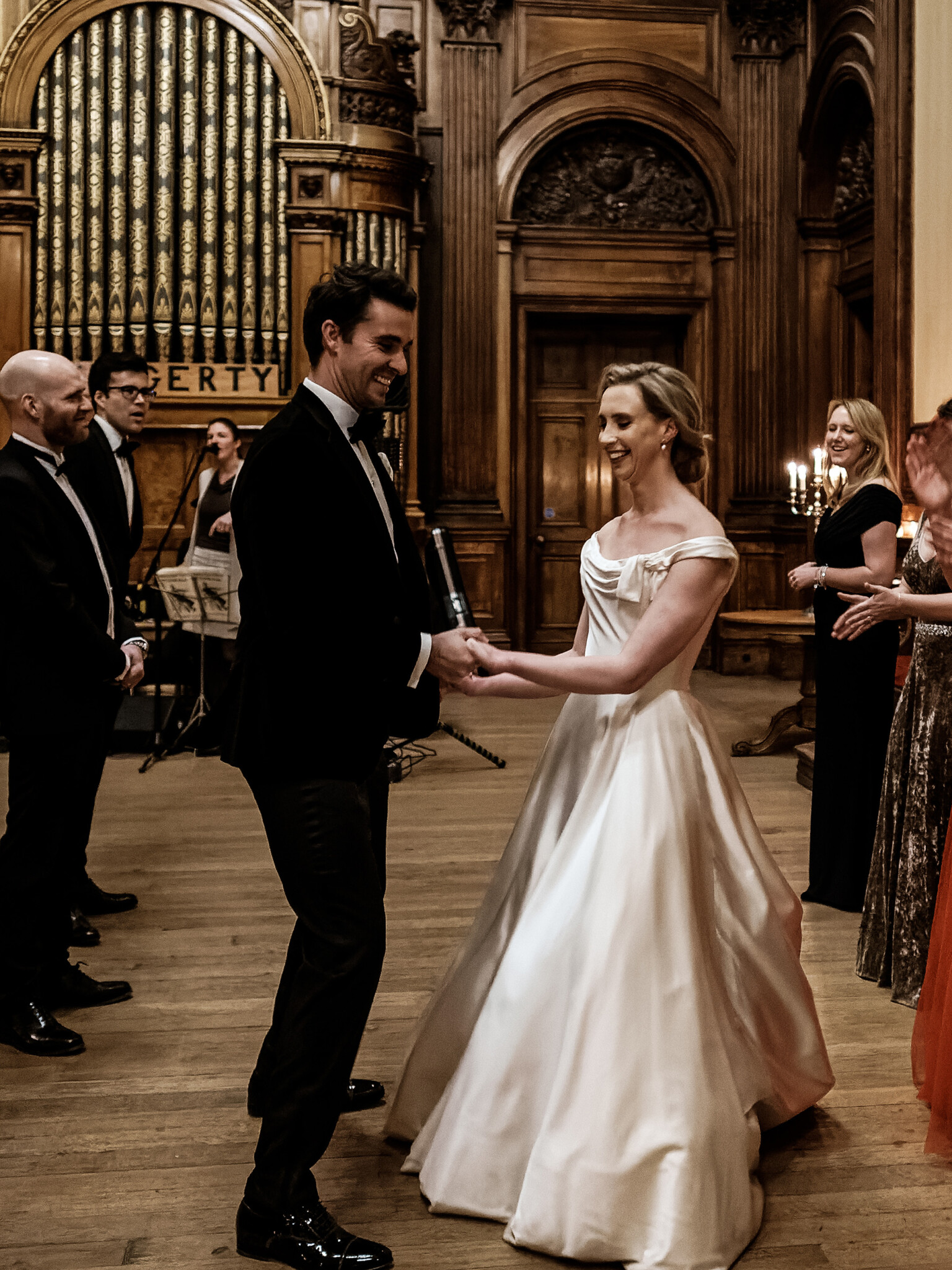 Phillipa Lepley Bride Emily Couture Bespoke Duchess Satin Wedding Dress Christmas Wedding