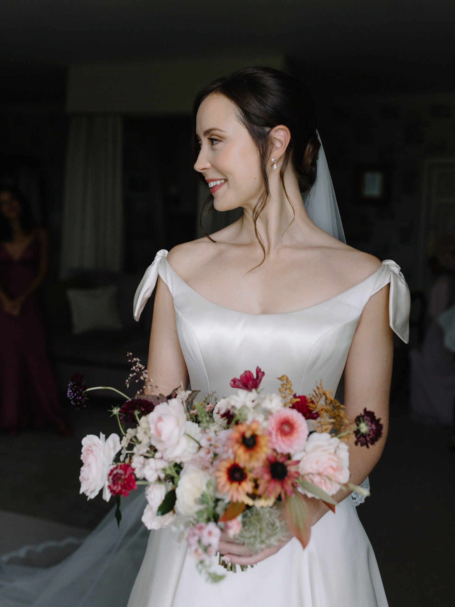 Phillipa Lepley Bride Emma Bespoke Duchess Satin Wedding Dress With Bows