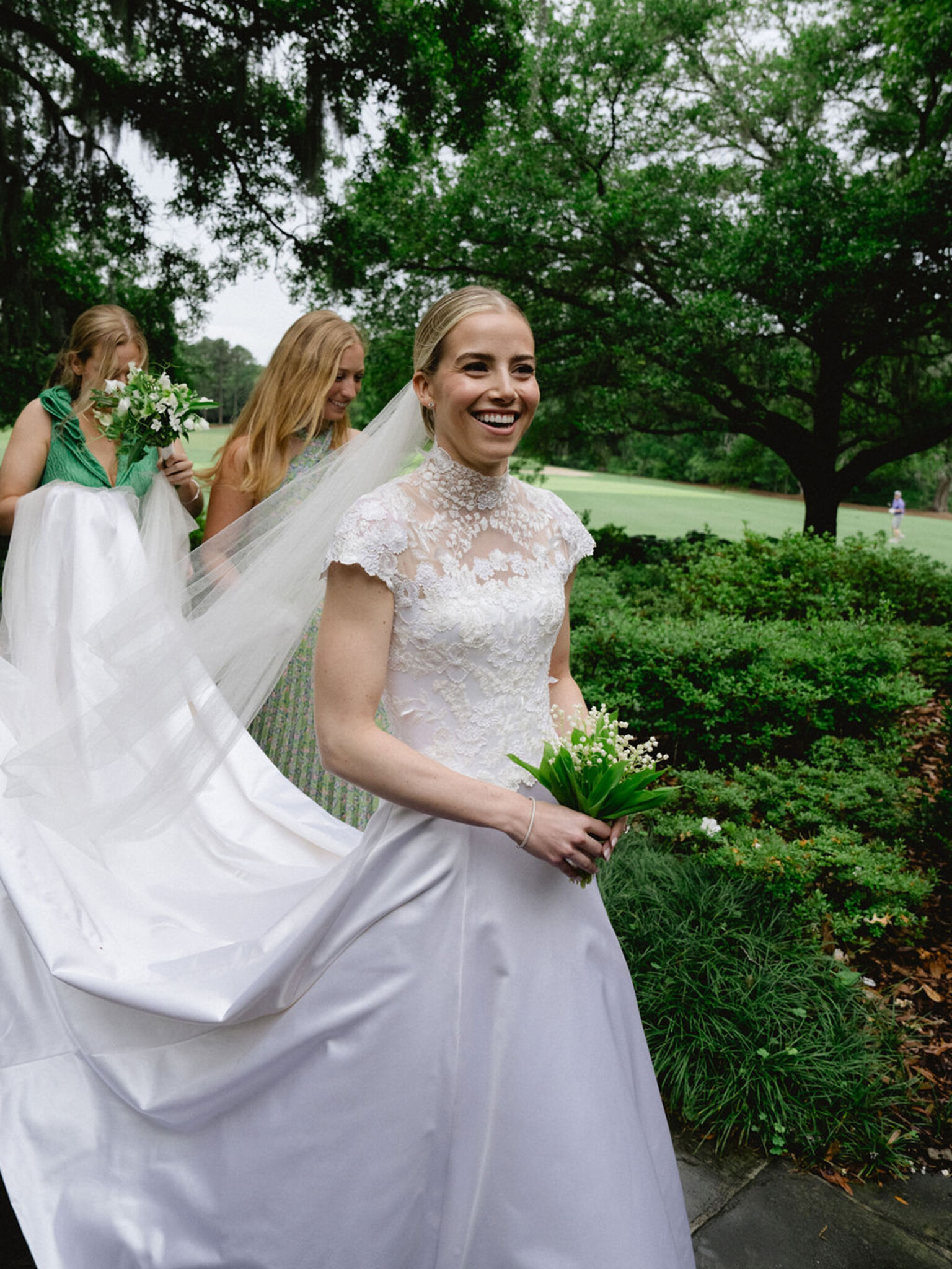 Phillipa Lepley bride Julia High Neck Dropped Waist Wedding Dress With Removable Embroidered Top Charleston Wedding