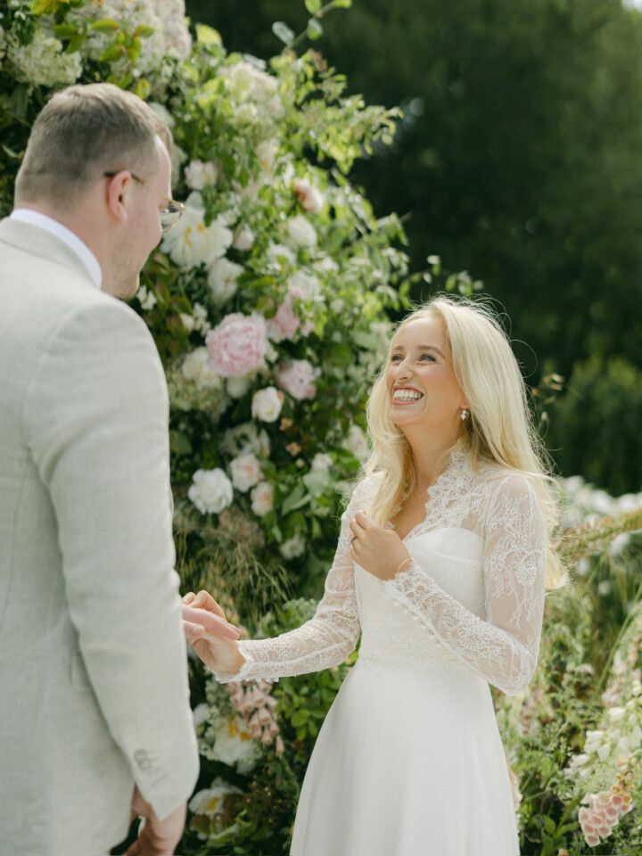 Phillipa Lepley Madeline Satin Chiffon Lace Wedding Dress Wedding At Cornwell Manor