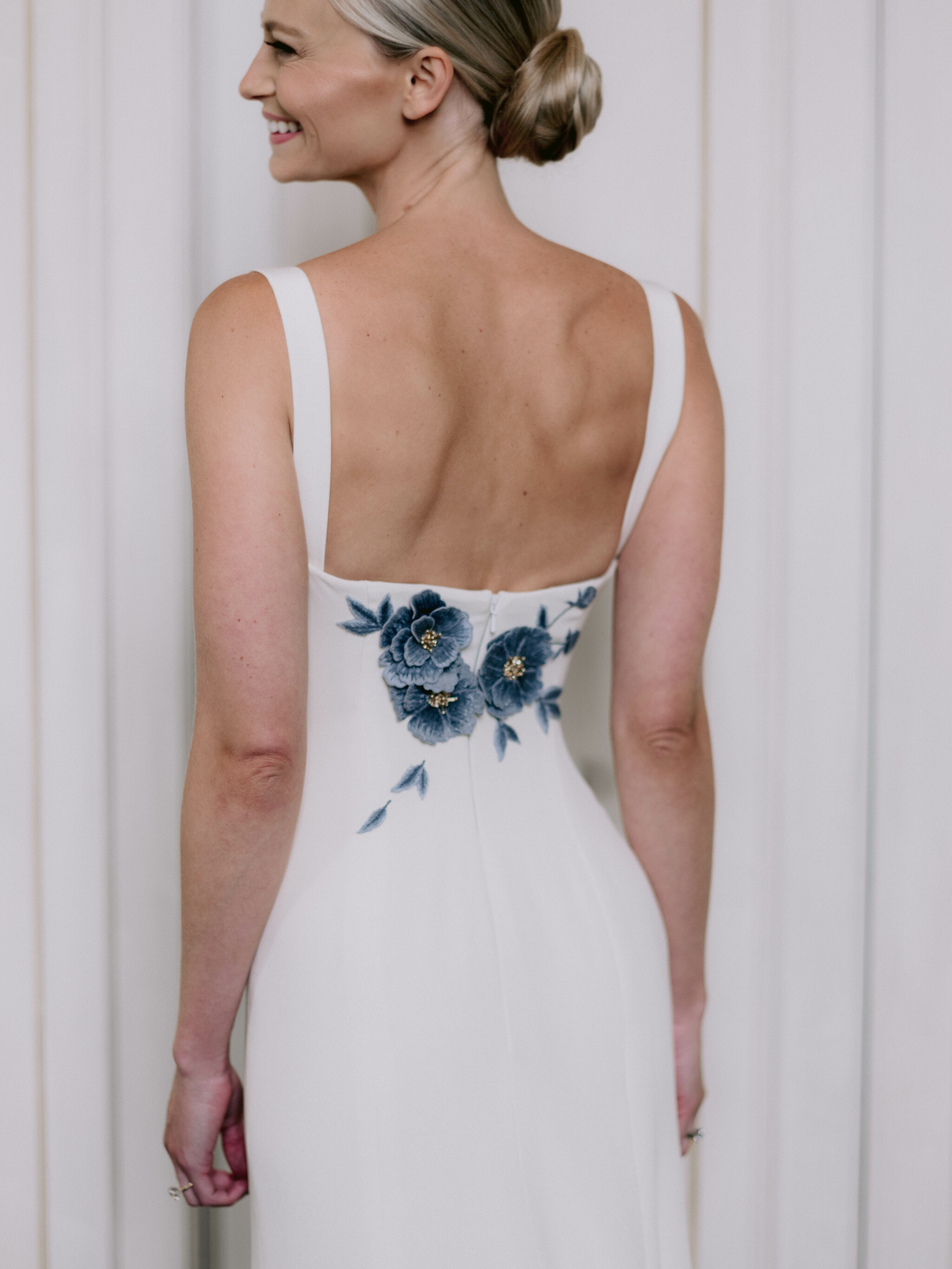 Vogue_Wedding_Phillipa_Lepley_Bespoke_Wedding_Dress_Ivory_Silk_Crepe_Fitted_Gown_With_Detachable_Cape_Portofino_Wedding