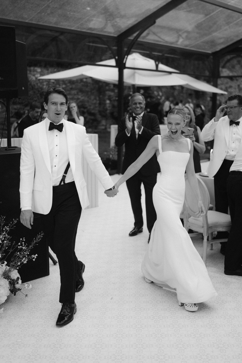 Vogue_Wedding_Phillipa_Lepley_Bespoke_Wedding_Dress_Ivory_Silk_Crepe_Fitted_Gown_With_Detachable_Cape_Portofino_Wedding