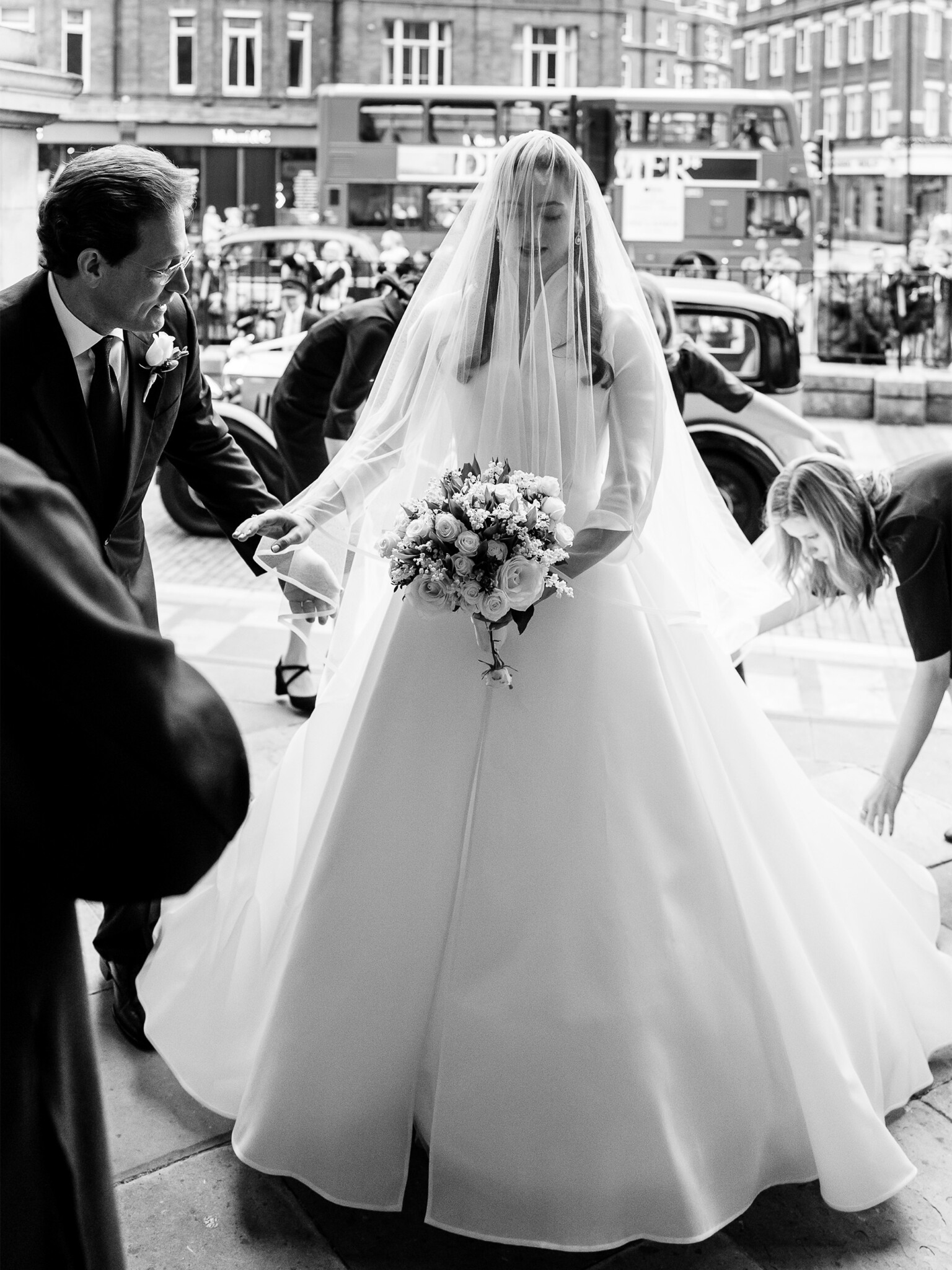 Phillipa Lepley bride Julia Bespoke Wedding Dress London Wedding Three Dresses in One Bridal Coat