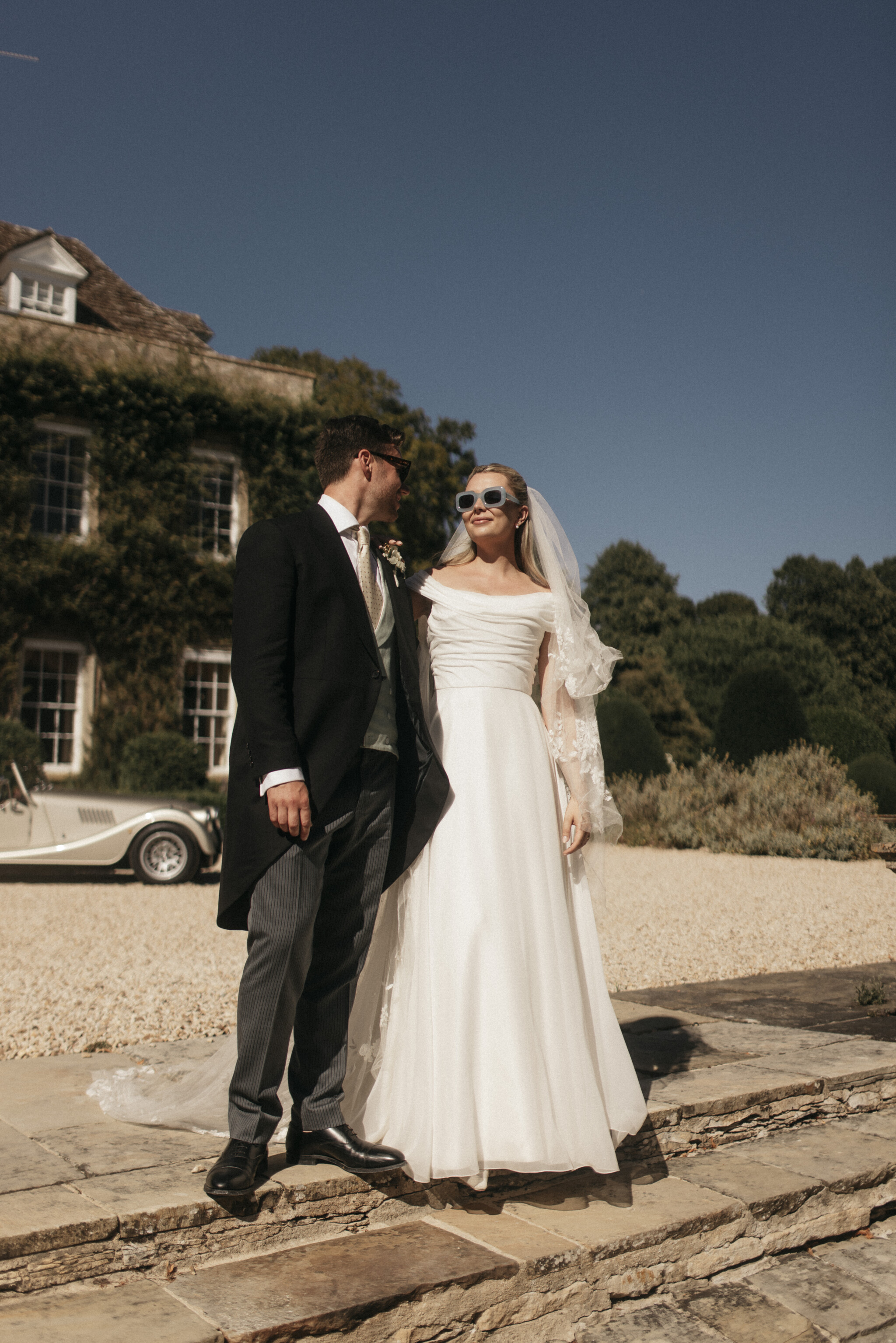 Phillipa_Lepley_Bride_Flo_English_Country_Wedding_Draped_Off_The_Shoulder_Corseted_Wedding_Dress_Embroidered_Veil