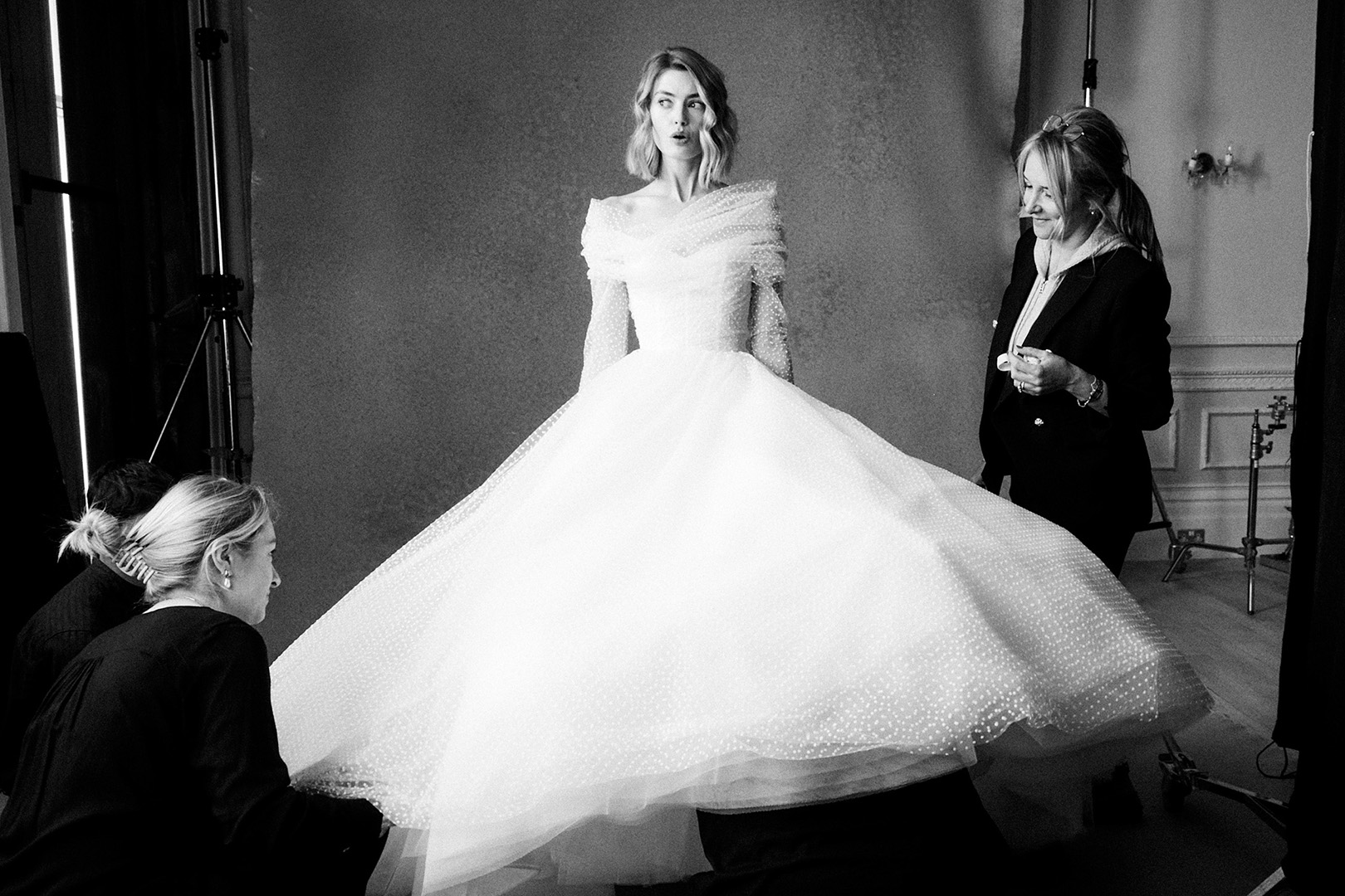 Phillipa Lepley Couture BTS Shoot Dotty Dream
