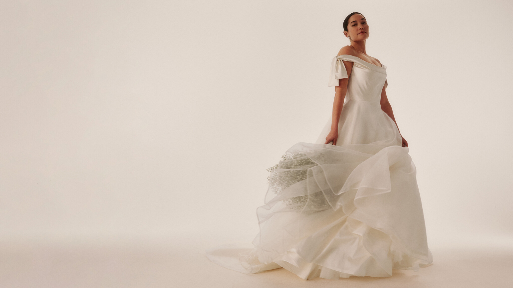 Phillipa Lepley Couture Grace Vienna Low Shoulder Bow