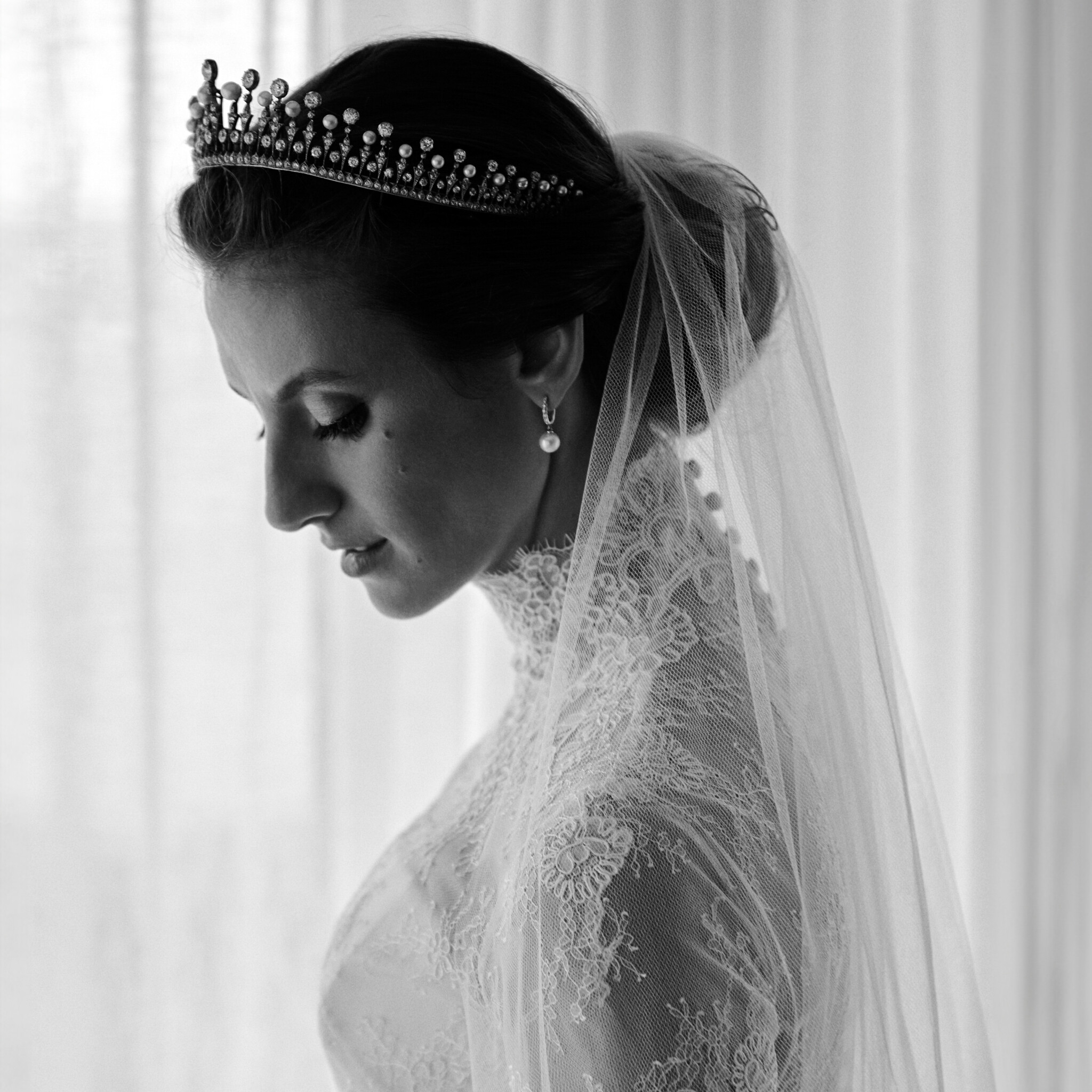 Phillipa Lepley Real Bride Kate Buttercup Lace Wedding Dress and Veil