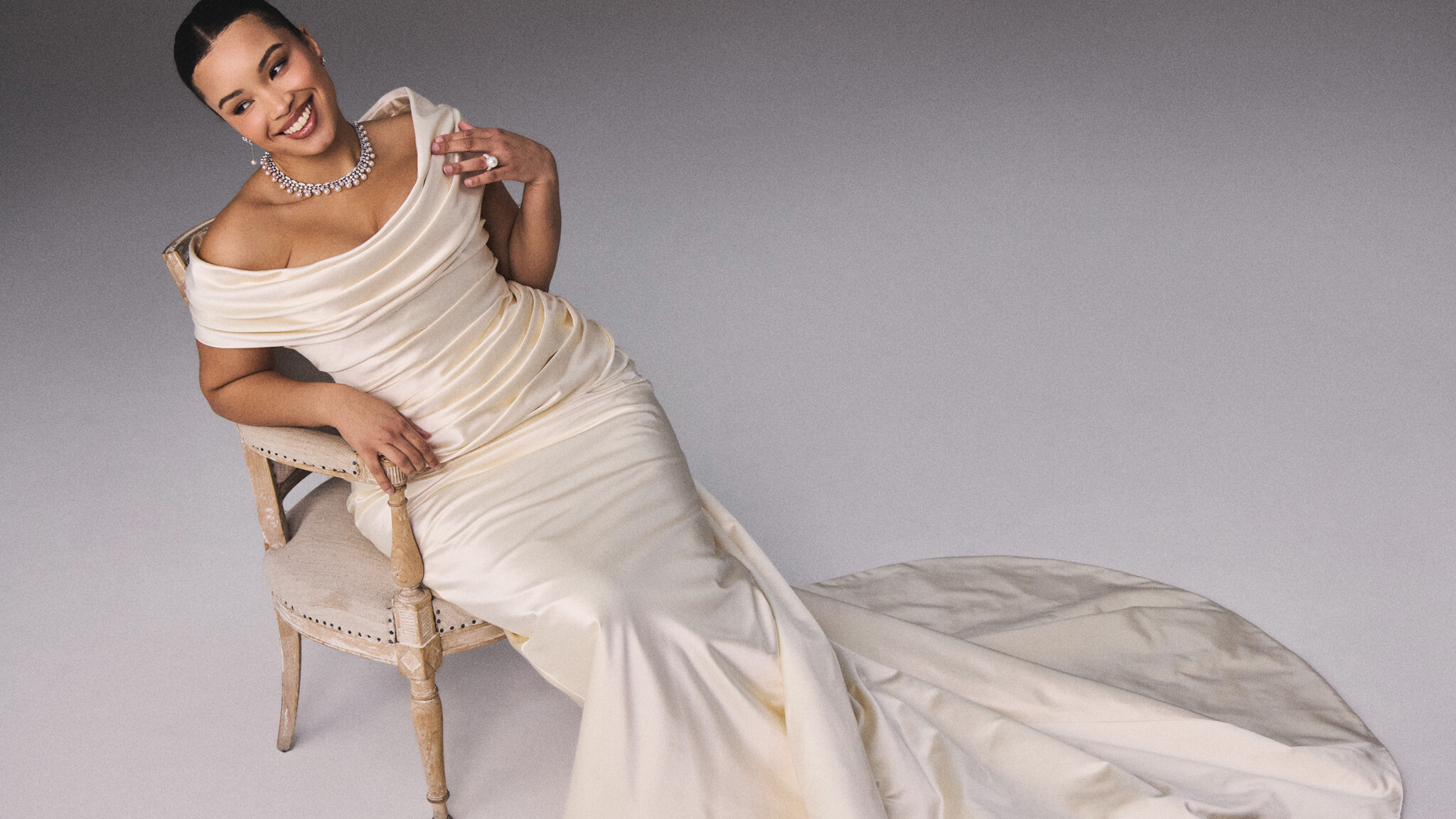 Phillipa Lepley Couture Chapter Forty Serenity Satin Drape