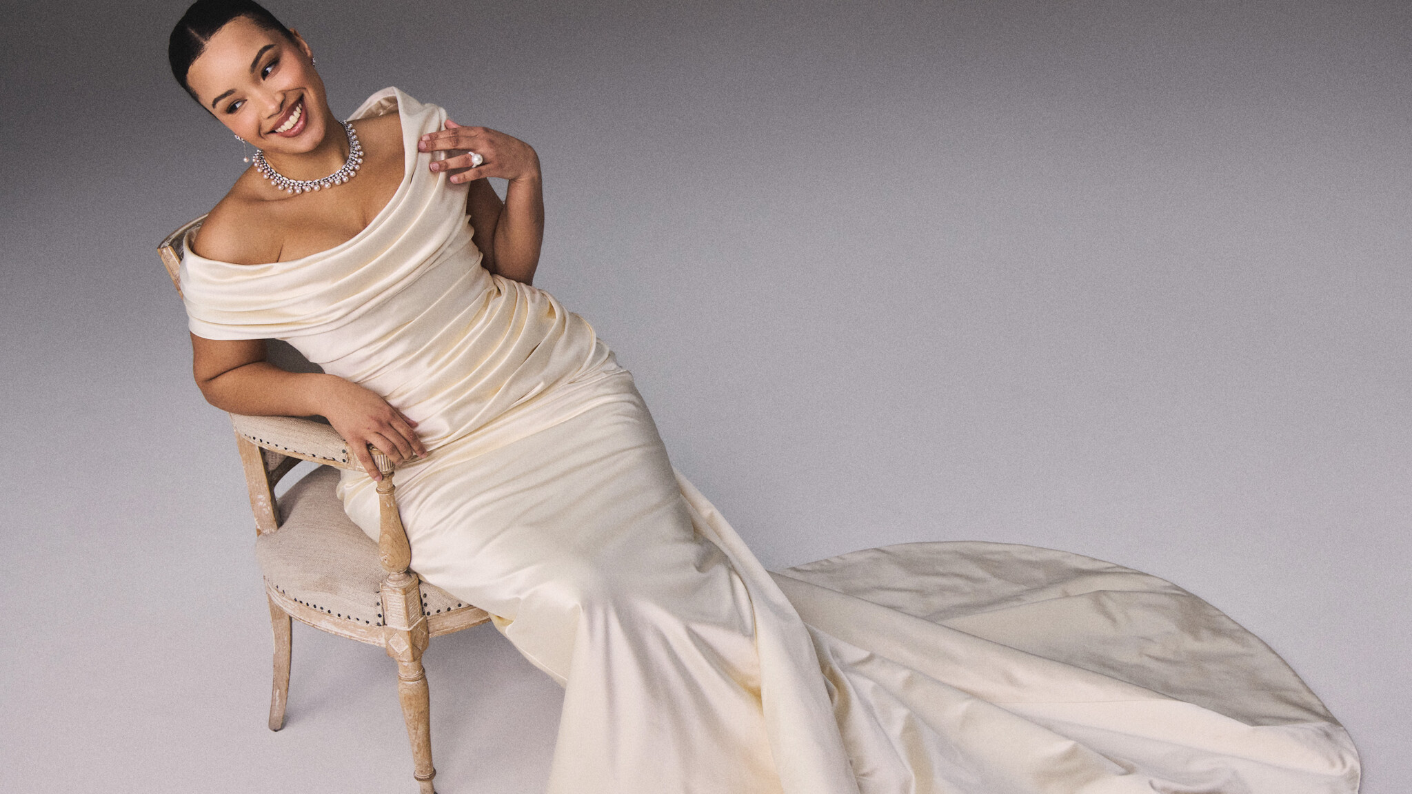 Phillipa Lepley Couture Chapter Forty Serenity Satin Drape 