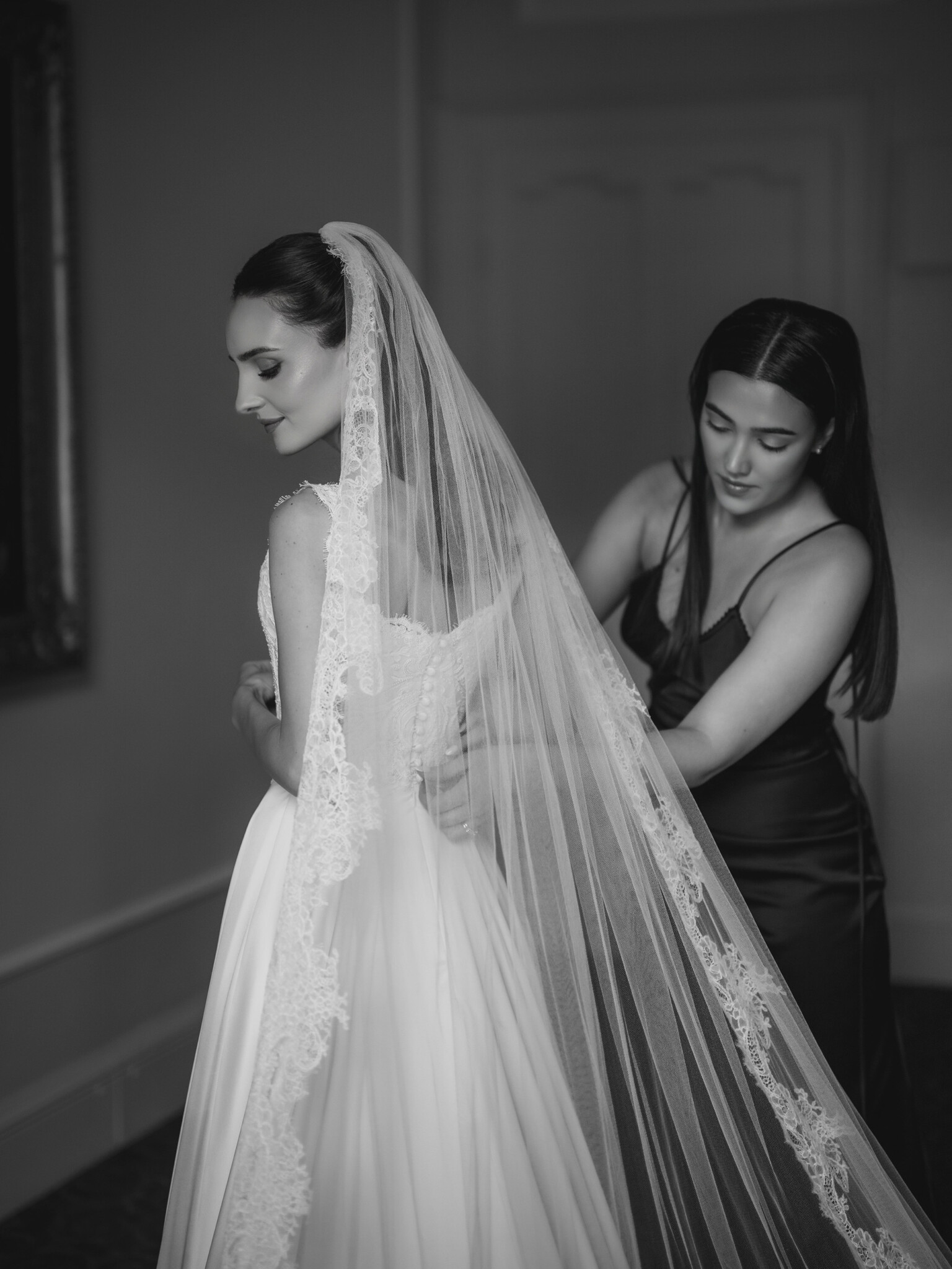 Phillipa Lepley Bride Violet Couture Pearl Lace Wedding Dress Lake Como Destination Wedding