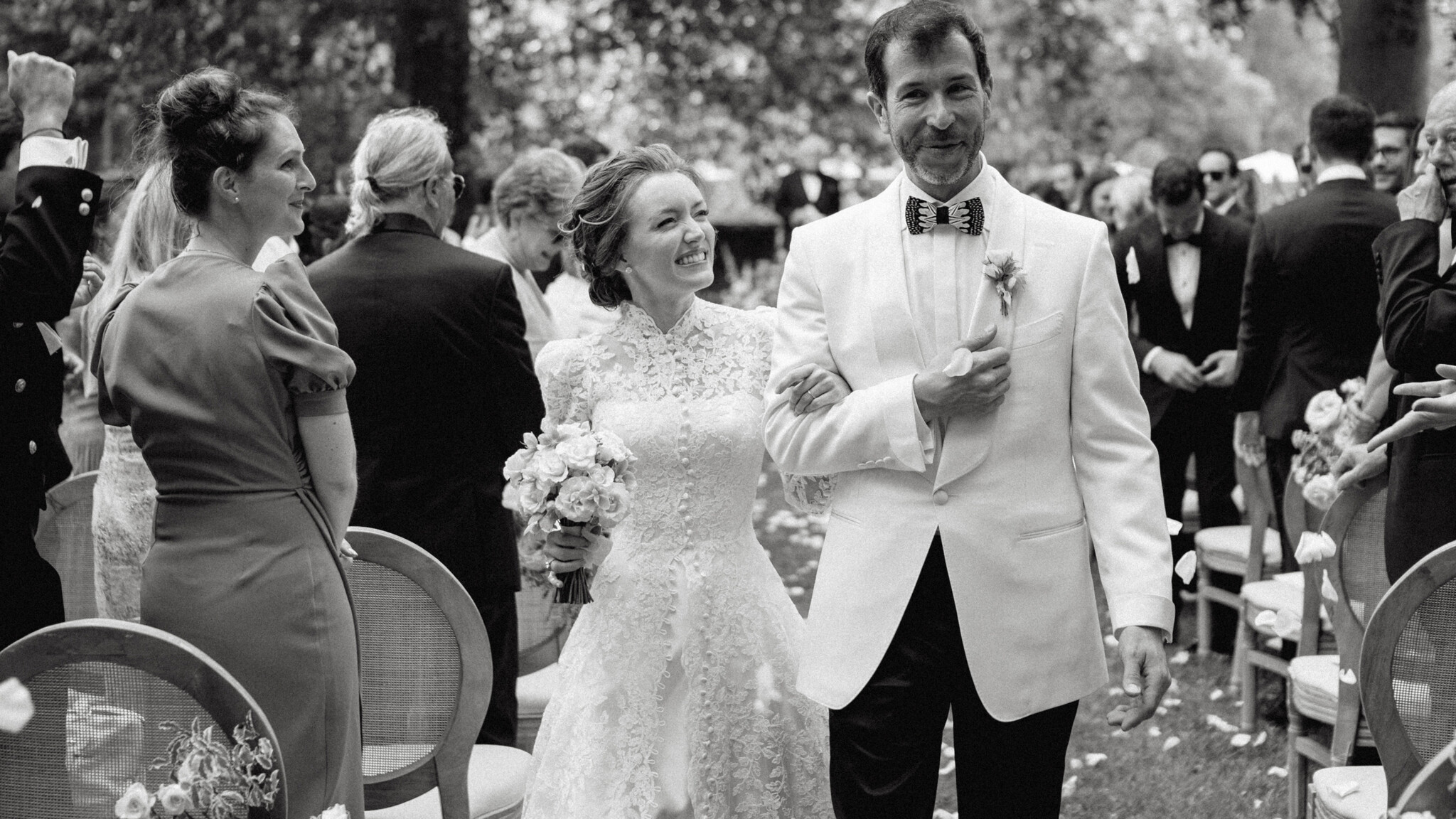 Phillipa Lepley bride Kylen Apple and Oak Lace Couture Coat and Wedding Dress French Chateau Wedding