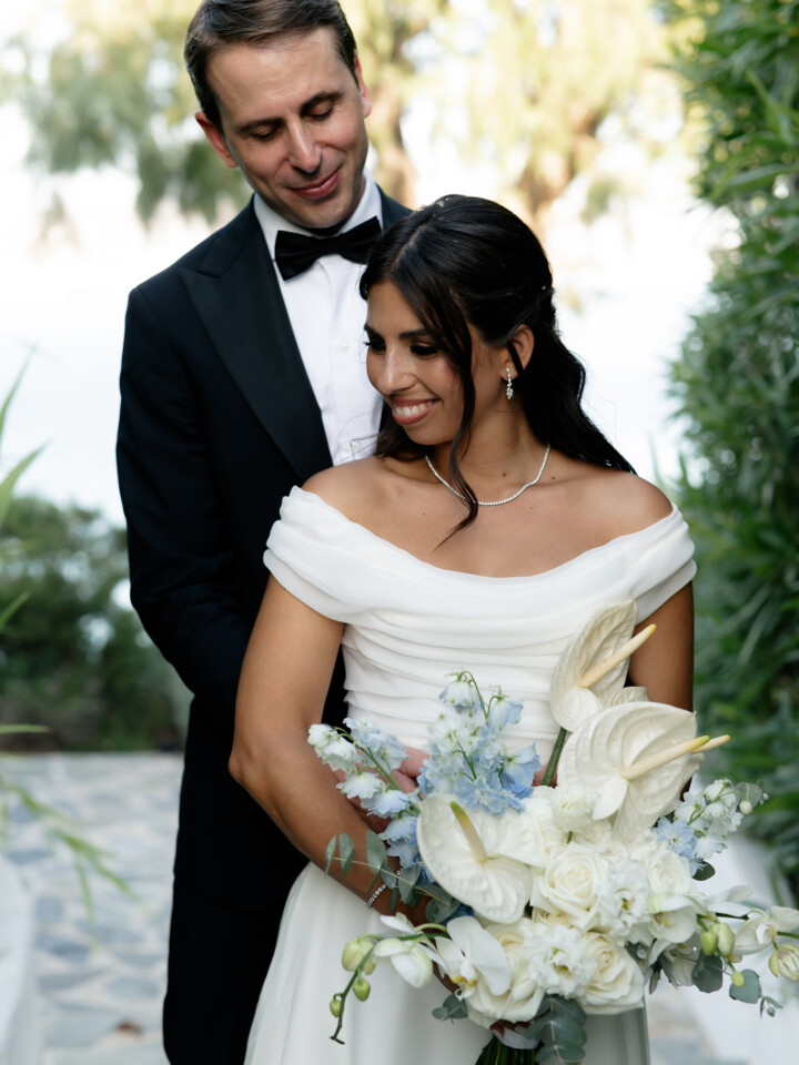 Phillipa Lepley Bride Ismini Off The Shoulder Lightweight Georgette Couture Gown Athens Wedding