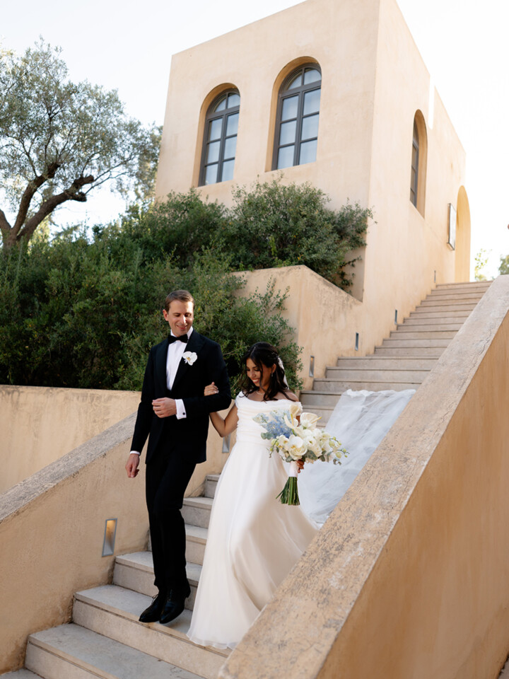 Phillipa Lepley Bride Ismini Off The Shoulder Lightweight Georgette Couture Gown Athens Wedding