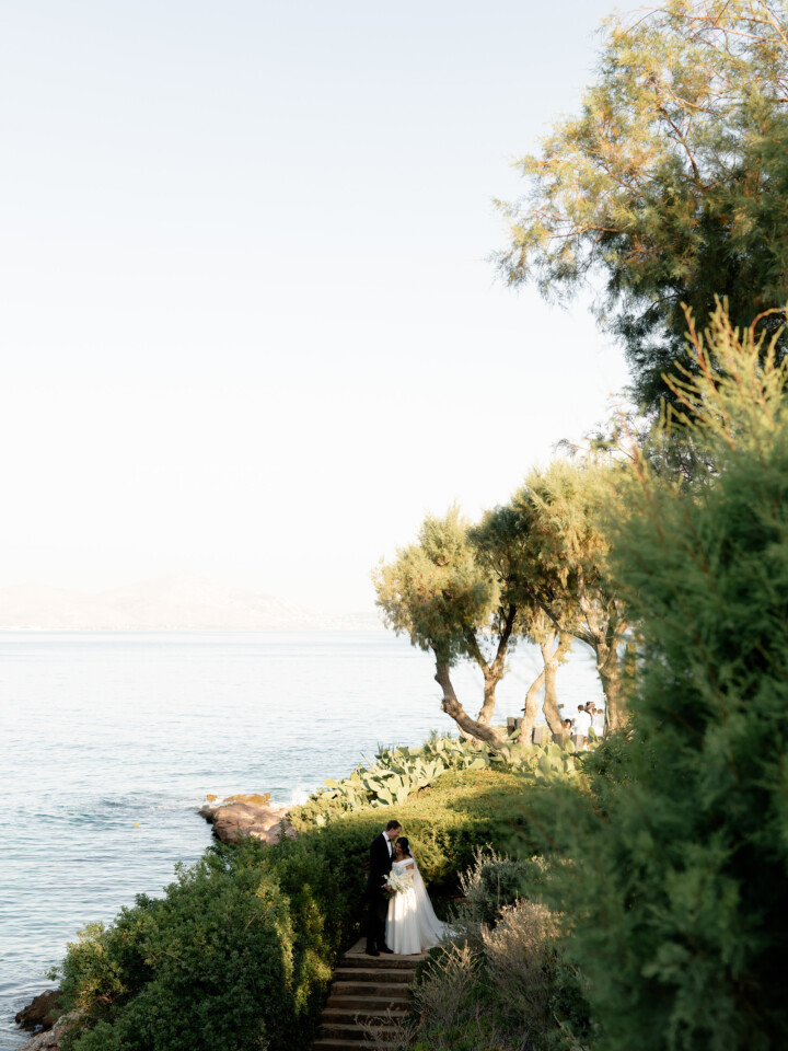 Phillipa Lepley Bride Ismini Off The Shoulder Lightweight Georgette Couture Gown Athens Wedding