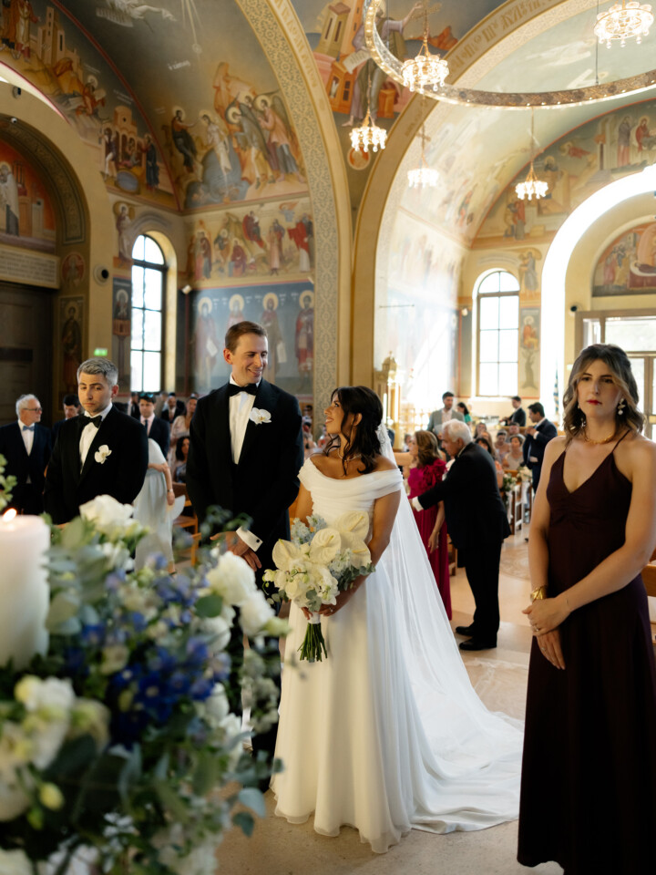 Phillipa Lepley Bride Ismini Off The Shoulder Lightweight Georgette Couture Gown Athens Wedding