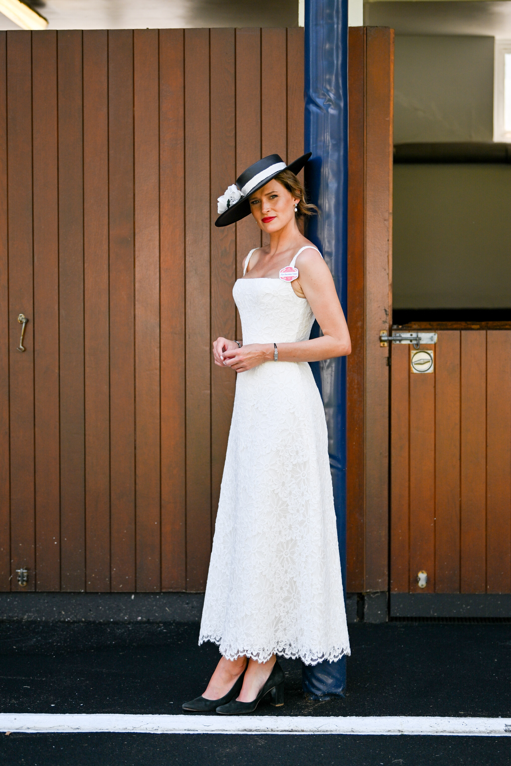 Francesca Cumani Royal Ascot Day Four Daisy Girl Short Lace Couture Dress