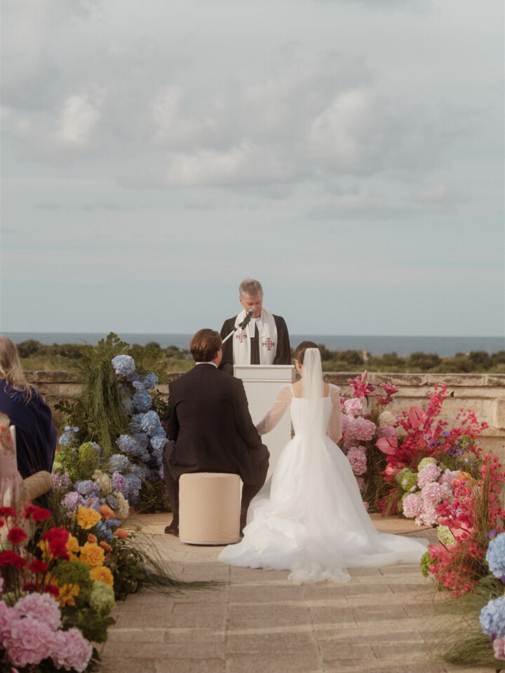 Phillipa Lepley Bride Lena Dotty Tulle Square Neckline And Long Sleeve Wedding Dress Puglia Wedding