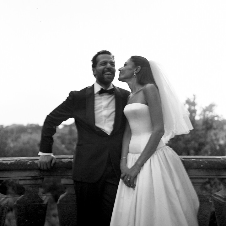 Phillipa Lepley bride Bana Dropped Waist Minimalist Couture Duchess Satin Wedding Dress With Corset and Short Veil