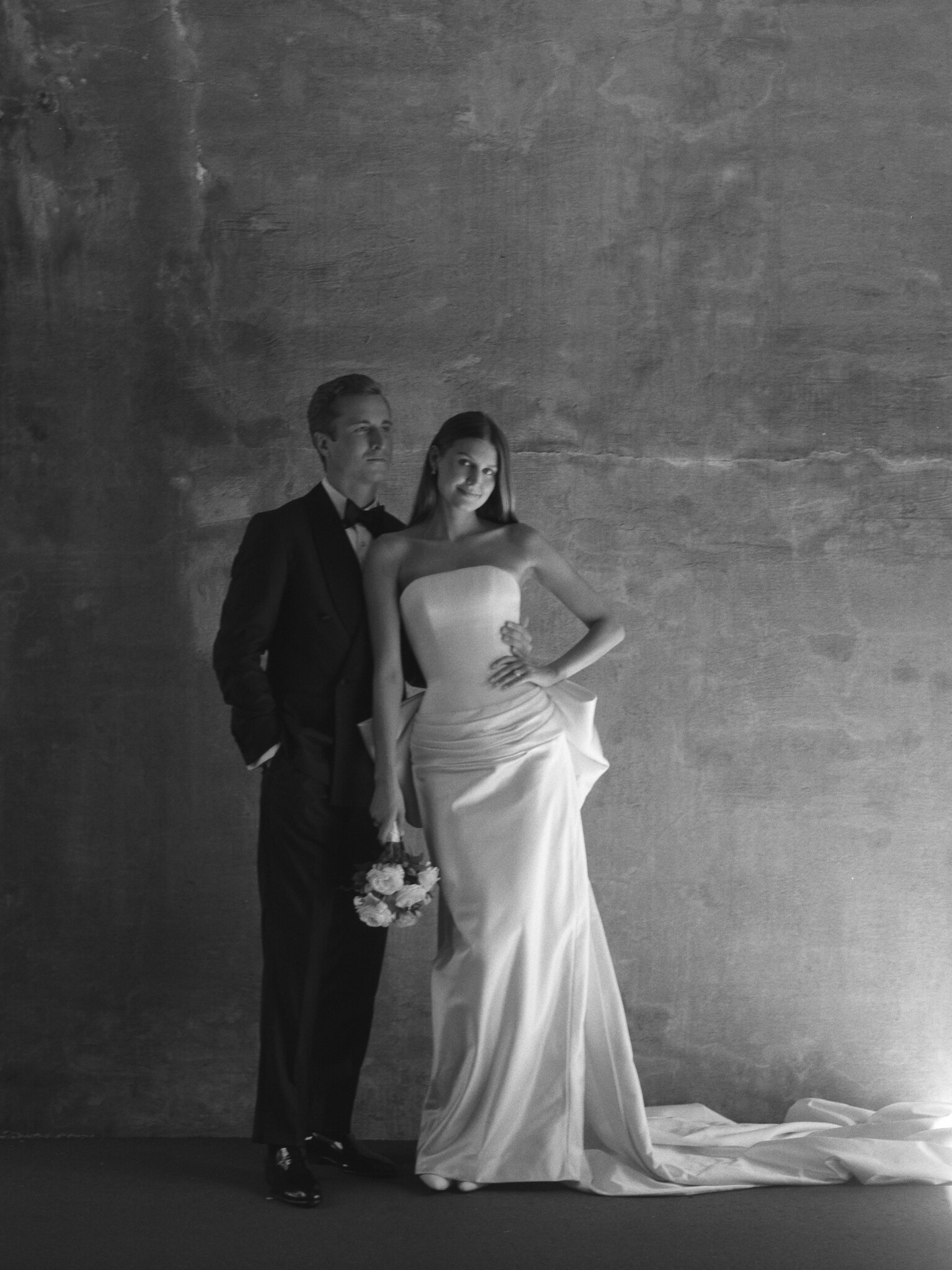 Phillipa Lepley bride Sara Walker Vogue Weddings Italian Duchess Satin Wedding Dress With Oversized Bow Seattle Wedding