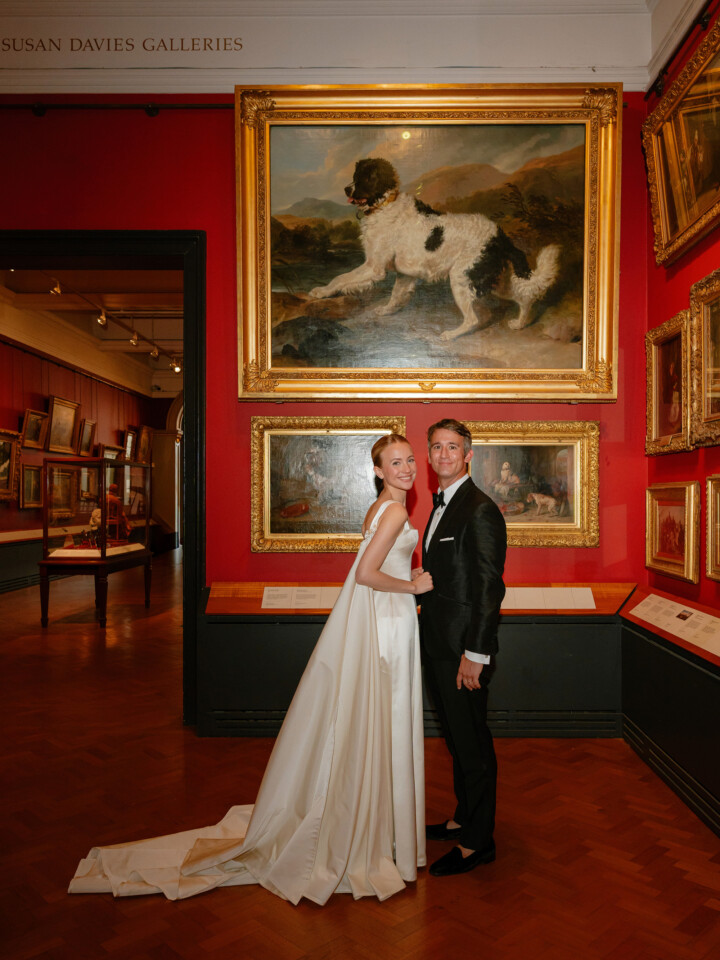 Phillipa Lepley Bride Sky Jessica Watteau Couture Duchess Satin Wedding Dress With Removable Watteau Train Victoria And Albert Museum Wedding London
