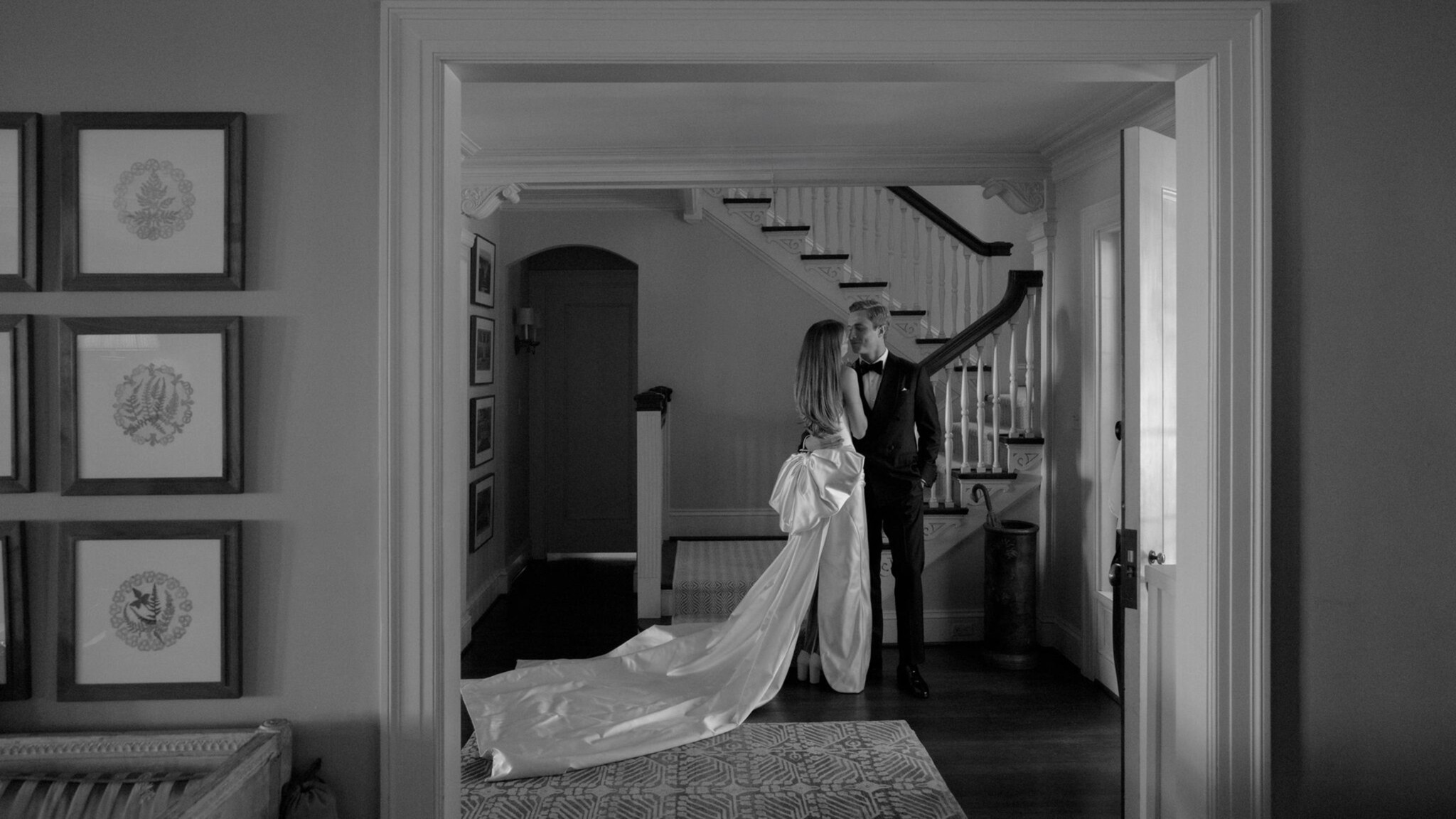 Phillipa Lepley bride Sara Walker Vogue Weddings Italian Duchess Satin Wedding Dress With Oversized Bow Seattle Wedding